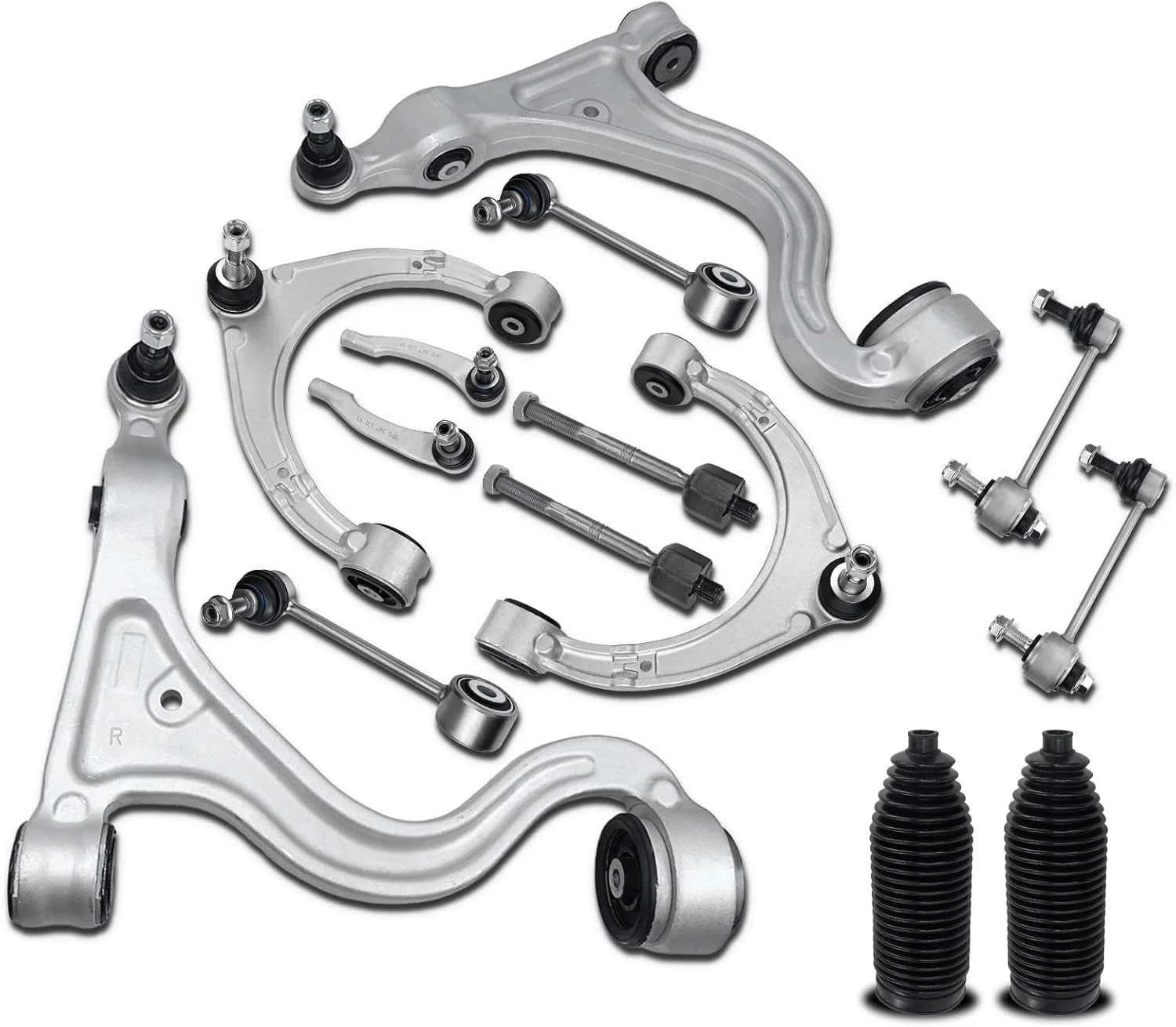 

AzbuStag 14pcs Suspension Kit Front Upper Lower Control Arm Sway Bar Link Tie Rod End for 2014-16 Porsche Panamera 970
