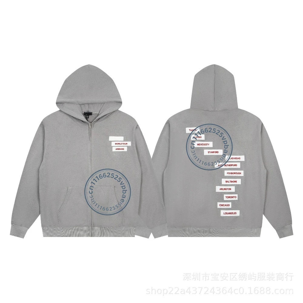 2026 Neuer Retro Washed Green Hoodie ARIRANG Hoodies Lässige Reißverschlussjacke Sport Streetwear 100% Baumwolle