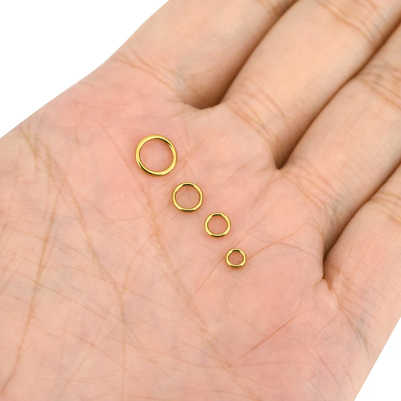 20pcs Seamless Stainless Steel Closed Jump Rings 4 5 6 8 10 12 mm Never Fade Split Rings Connectors For Jewelry Necklace Making image 5