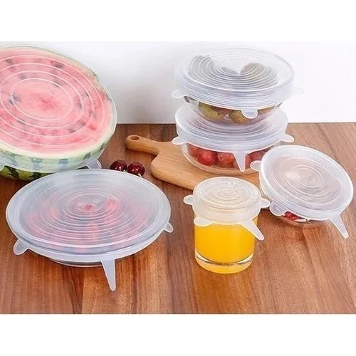 Fecra Freshness Protecting 6 Pcs Silicone Strech Lids Hygienic Durable Handy Practical