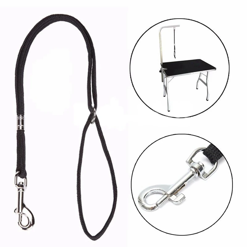 4X Dog Pet Cat Animal Noose Loop Lock Clip Rope For Grooming Table Arm Bath 52Cm