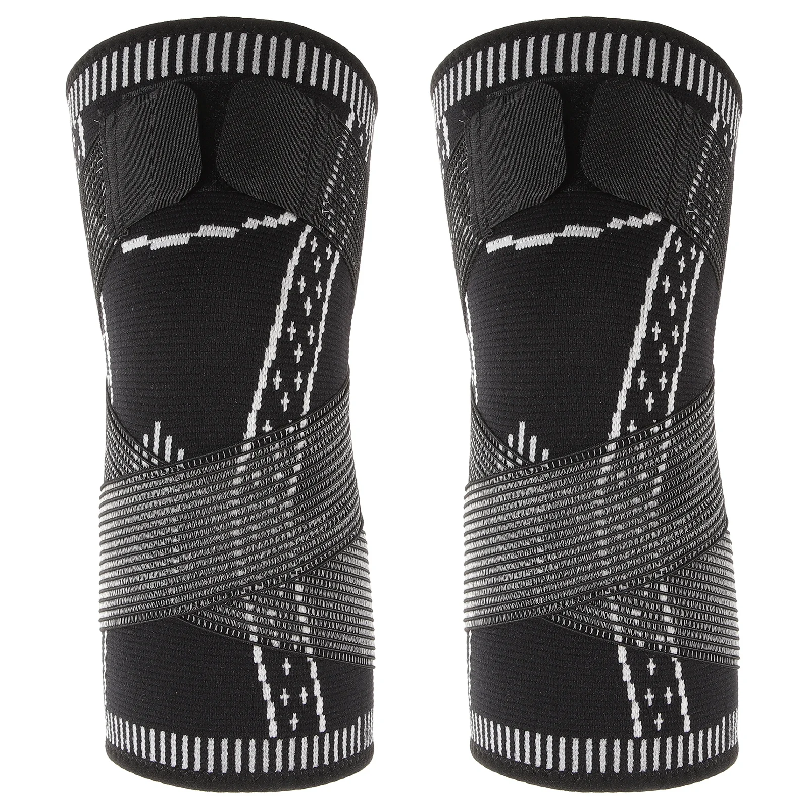 

2pcs 1 Pair Sports Knee Braces Support Sleeves Warm Pads Elastic Nylon Breathable For Running Workout Volleyball Basketball Yoga