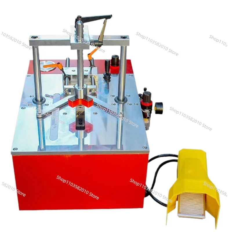 Desktop 45° Photo Frame Corner Nailing & Cutting Machine, Pneumatic Frame Nailing Machine for Wood Picture Frames