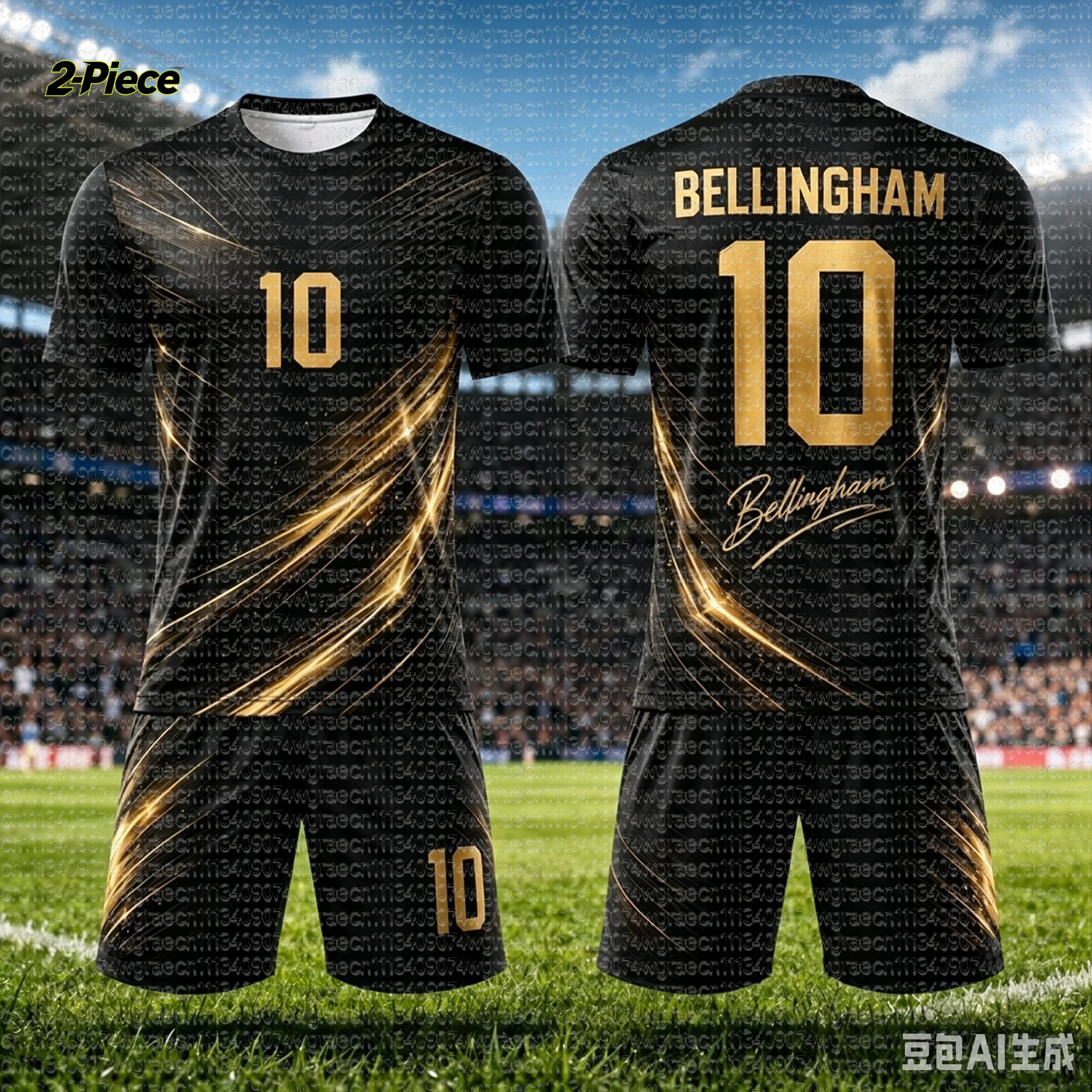 2026 Spezial-Bellingham # 10er-Set Fußballtrikot und Shorts für Damen, Herren und Kinder, England-Fan-Shirt und Shorts, 2-teiliges Set für den Sommer – Detail 5