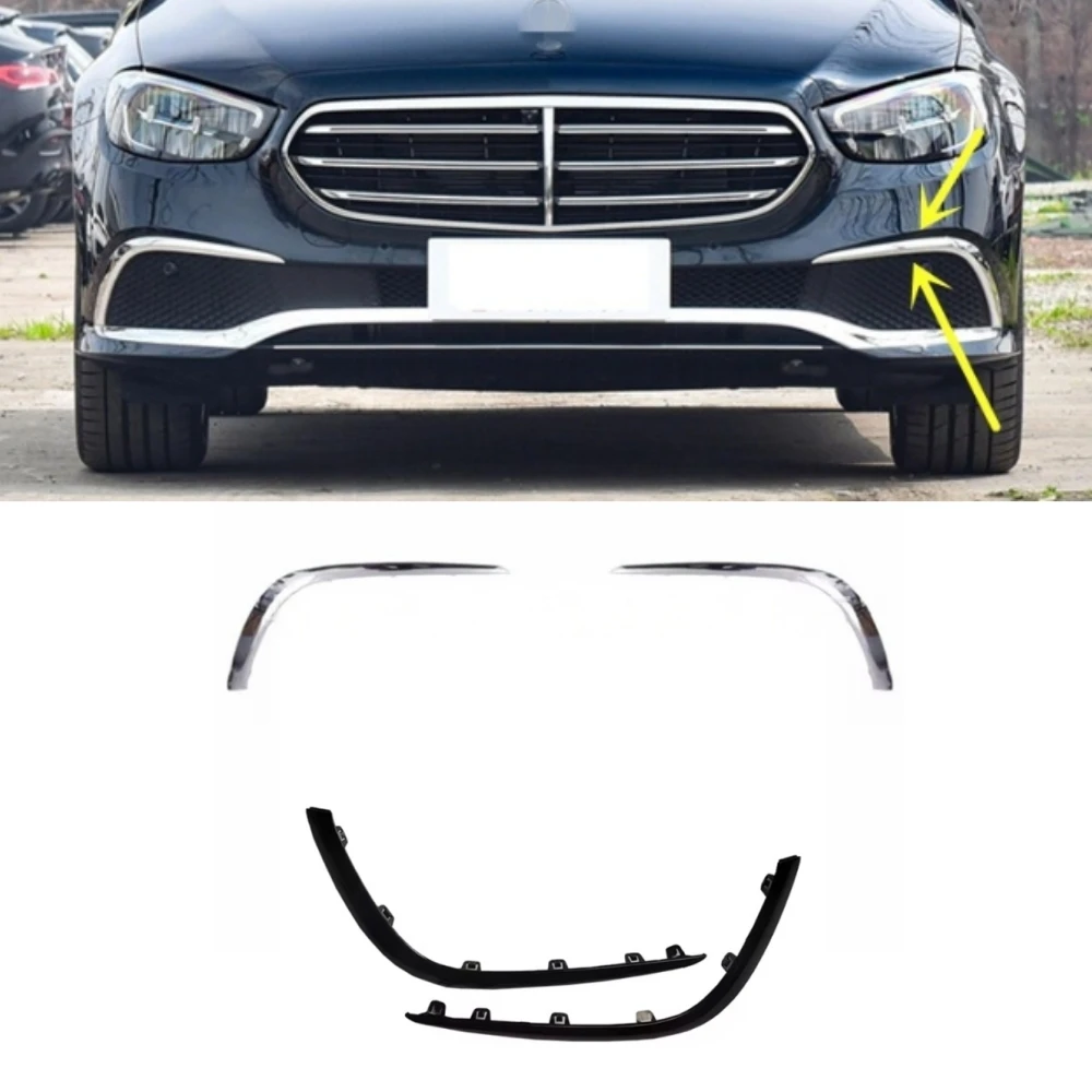 Frong Bumper Outer Molding Trim A2138853703 A2138853803 A2138859303 A2138859403 For Mercedes Benz E-Class W213 E300 2021-2023