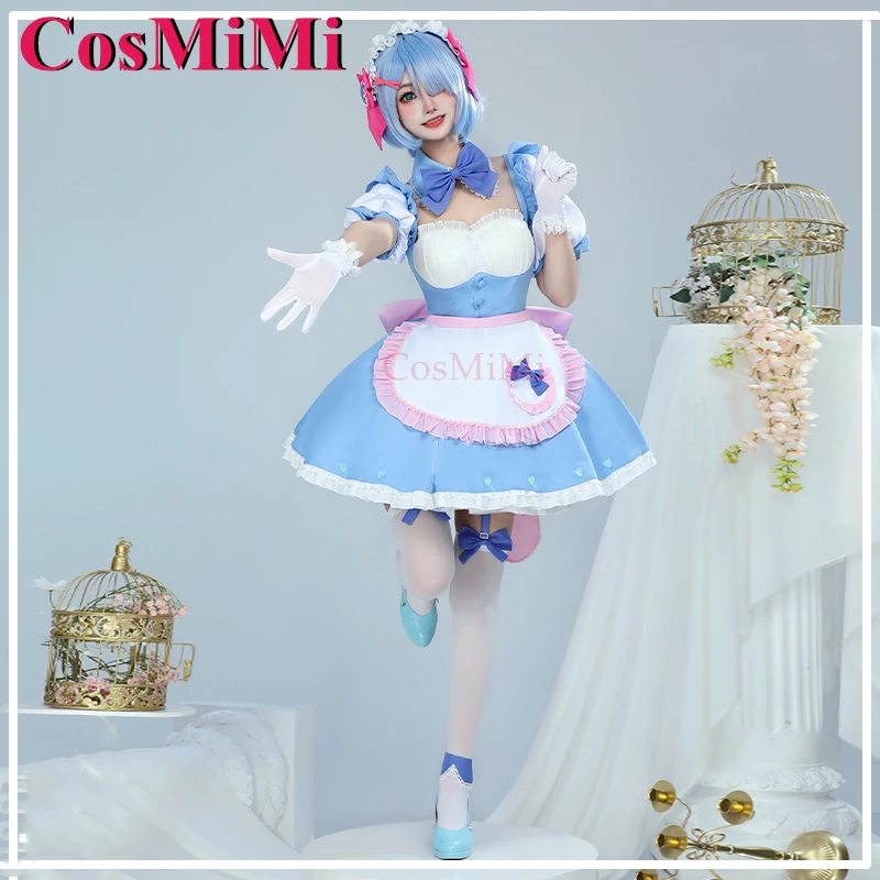 

CosMiMi Rem Cosplay Anime Re:Life In A Different World From Zero Costume Lovely Miad Outfit Carnival Party Role Play Clothing