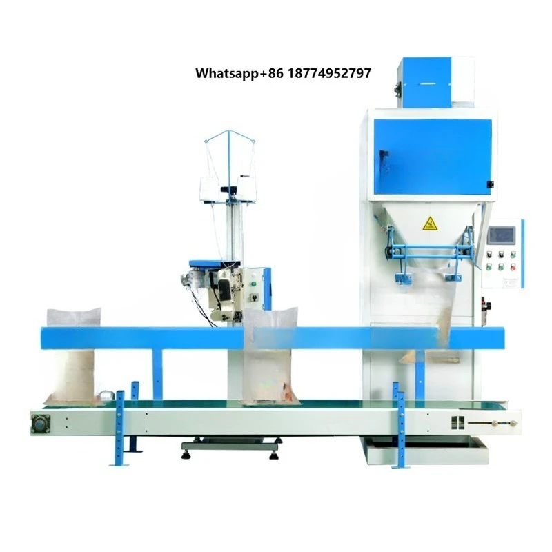 PreMade Open Mouth Bag Sack Bagging Packaging Feeds Fertilizer Granule Filling Machine Pellet Grain Rice Packing Machine