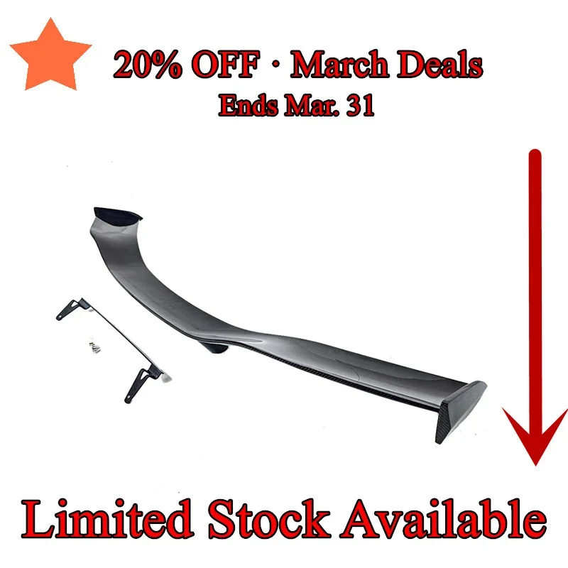 Z06 Style Carbon Fiber Rear Spoiler High Wing for Corvette C8 Stingray Z07 2020 2024