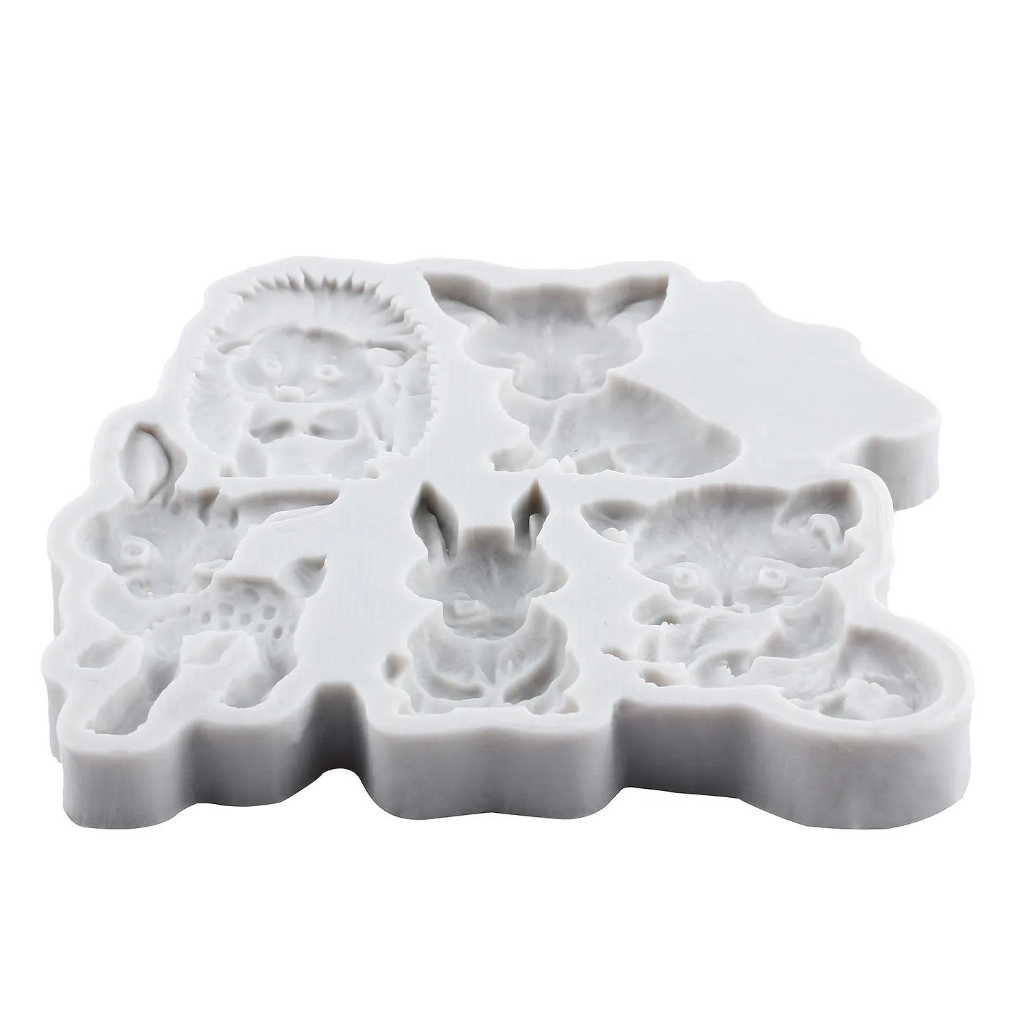 Animal Themed Silicone Molds Fox Deer Rabbit Fondant Cake Decorating Tools Cupcake Topper Chocolate Craft Gum Paste Polymer Clay