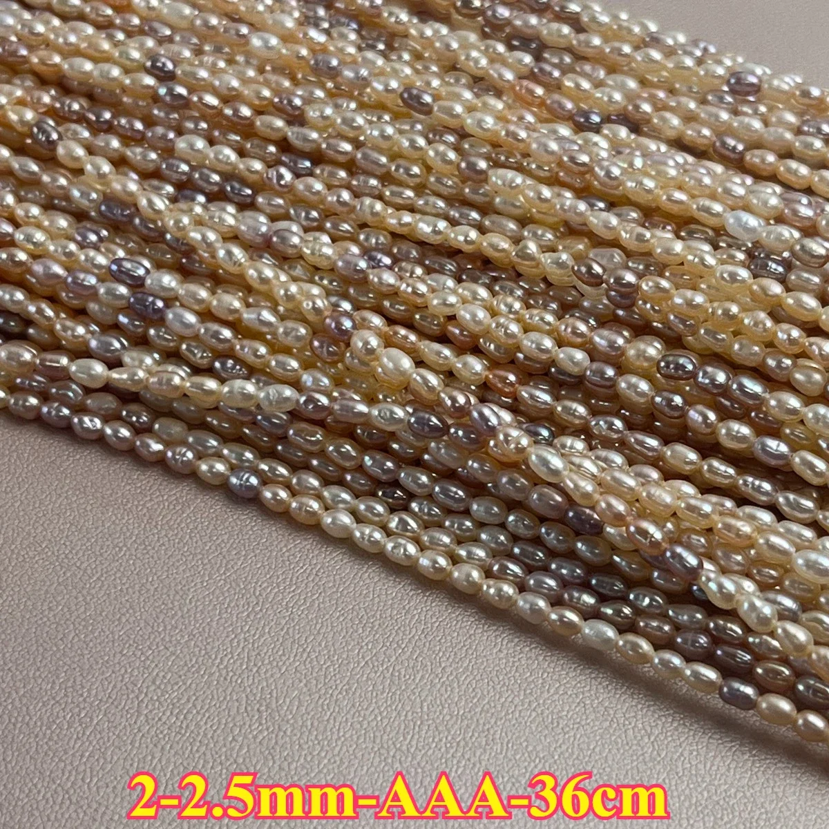 2-2.5mm AAA Natural Freshwater Pearl Mixed Candy Color Rice Spacer Bead Jewelry Make DIY Necklace Bracelet Women Gift Wedding - Image 3