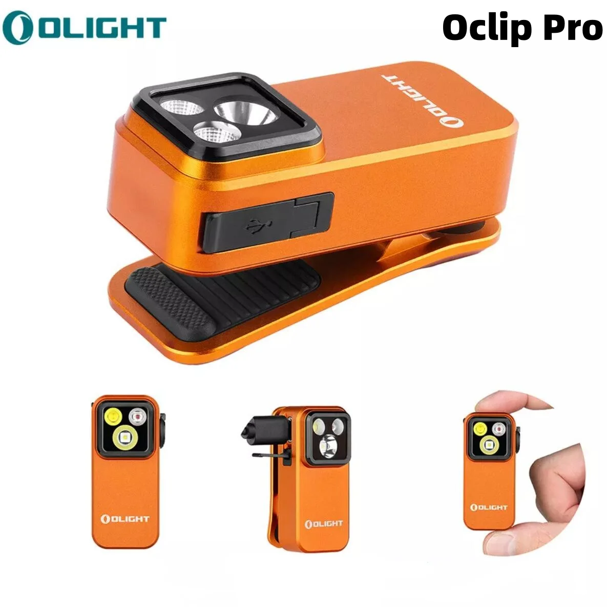 Olight Oclip Pro EDC Flashlight Clip-on Light Type-C Rechargeable Flashlights 500Lumen Floodlight Spotlight Triple Lights Torch