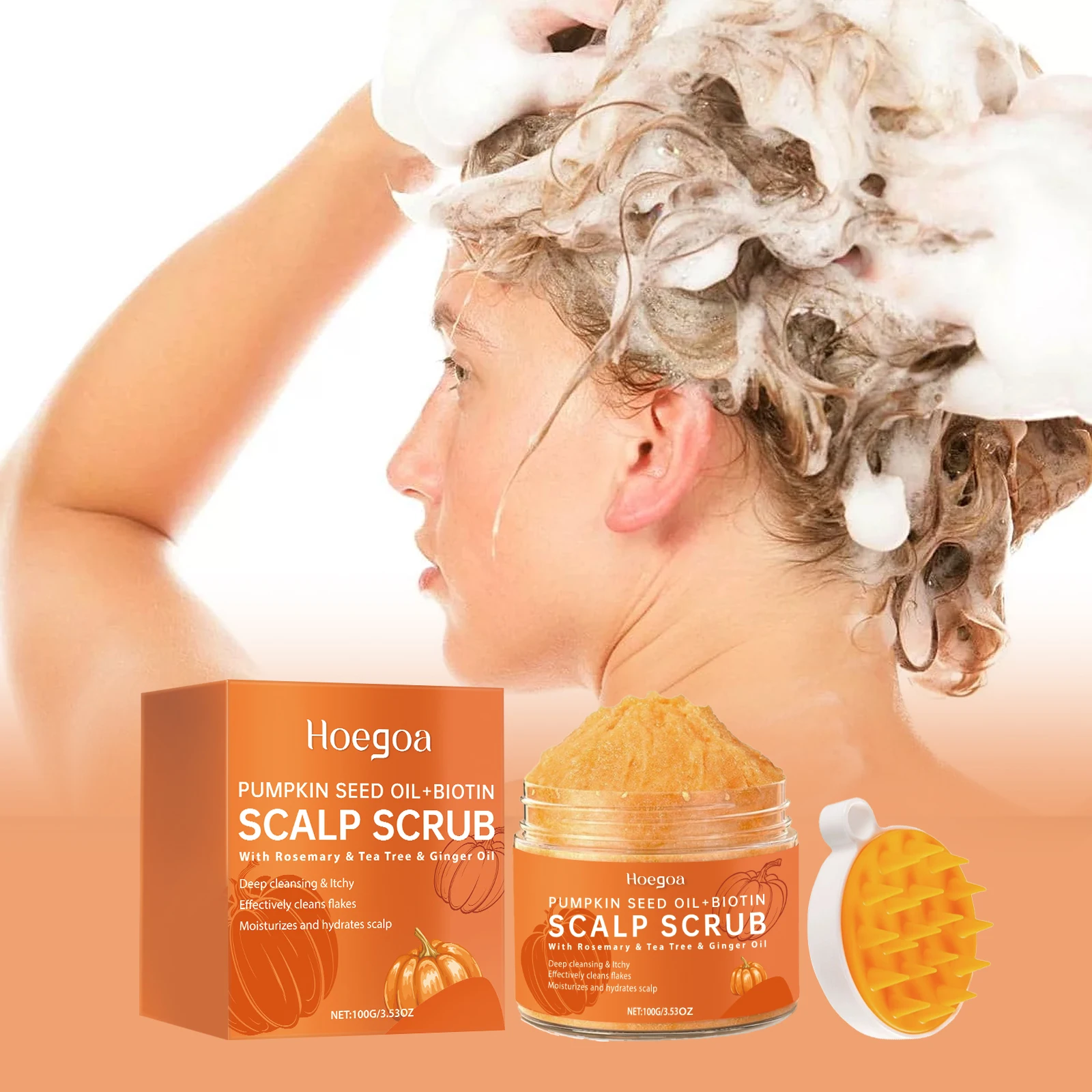 

Питательный скраб для кожи головы Hoegoa — нежное очищение, отшелушивание, уход за кожей головы, гладкость, увлажняющий и освежающий скраб, 1 комплект