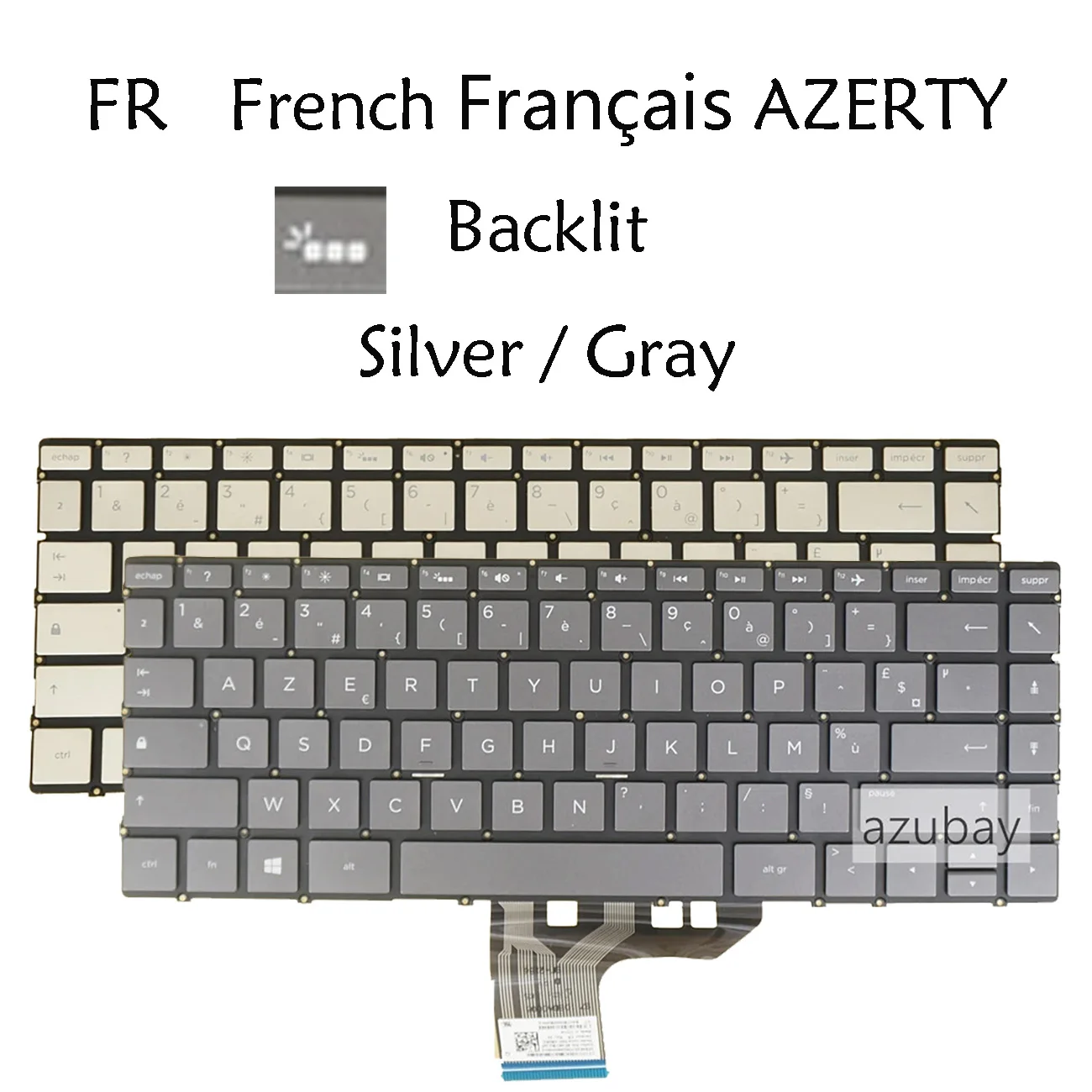 

Клавиатура с подсветкой для HP 920746-051 Spectre 13-w000 13t-w000 13-ac000 13t-ac000 13-ae000 13t-ae000, ENVY 13-ad000, французская раскладка AZERTY