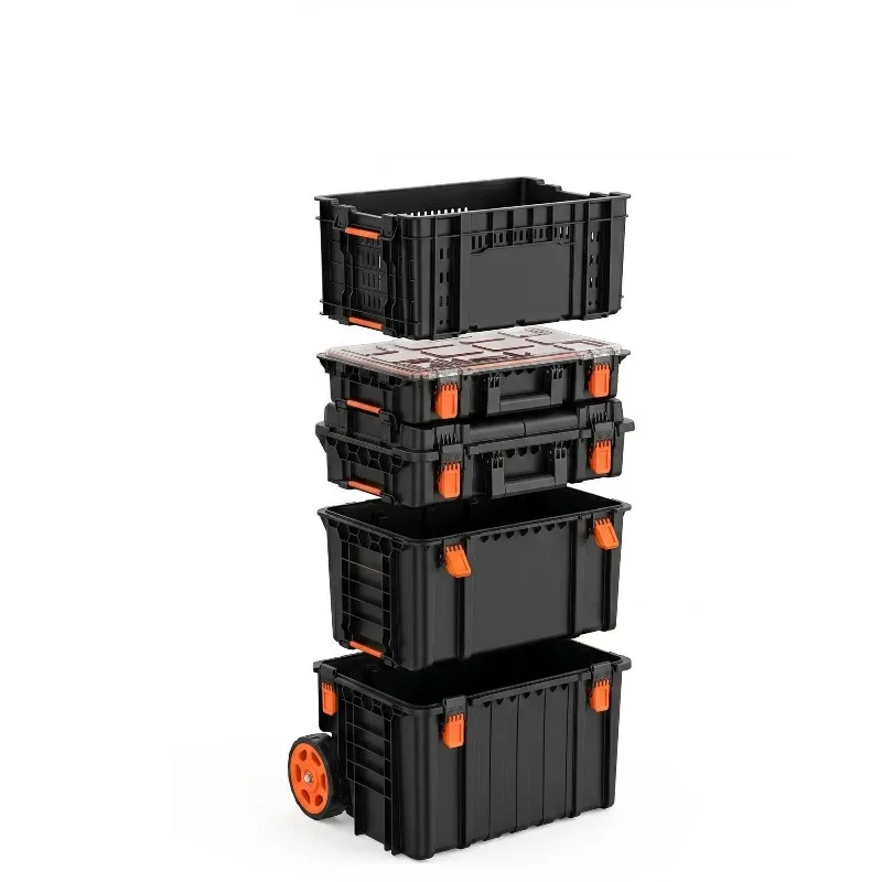 Stacking Toolbox Combinable Large Capacity Storage Box with Handle Mechanical Workshop Case Multifunctional Tool Packaging Boxes