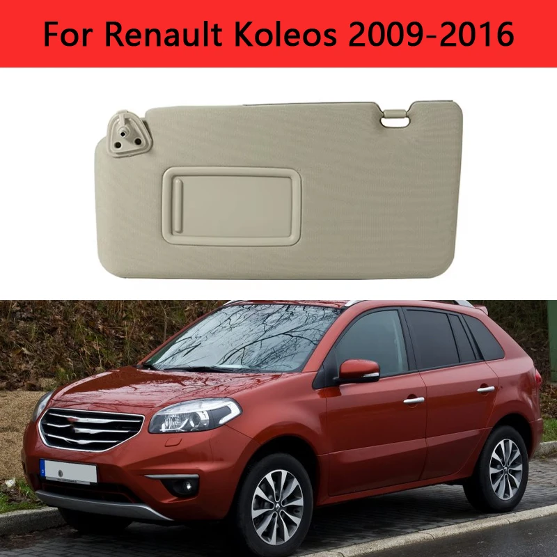 For Renault Koleos 2009 2010 2011 2012-2016 New Car Front Inner Sunshade Sun Visor Sunvisor With Makeup Mirror Without Light