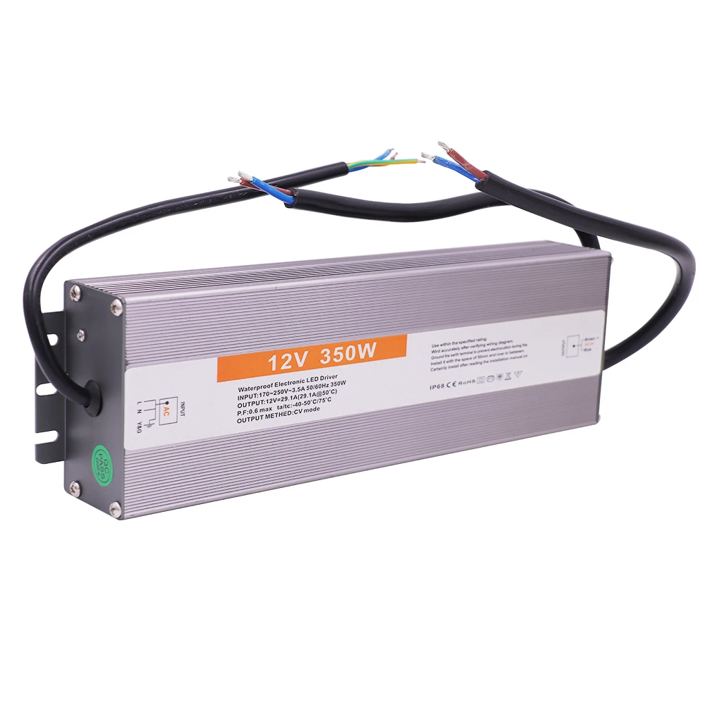 LED Driver Power Supply Waterproof AC 220V To DC 12 V 24V 60W 100W 150W 200W 300W 600W Outdoor Use Lighting Transformers