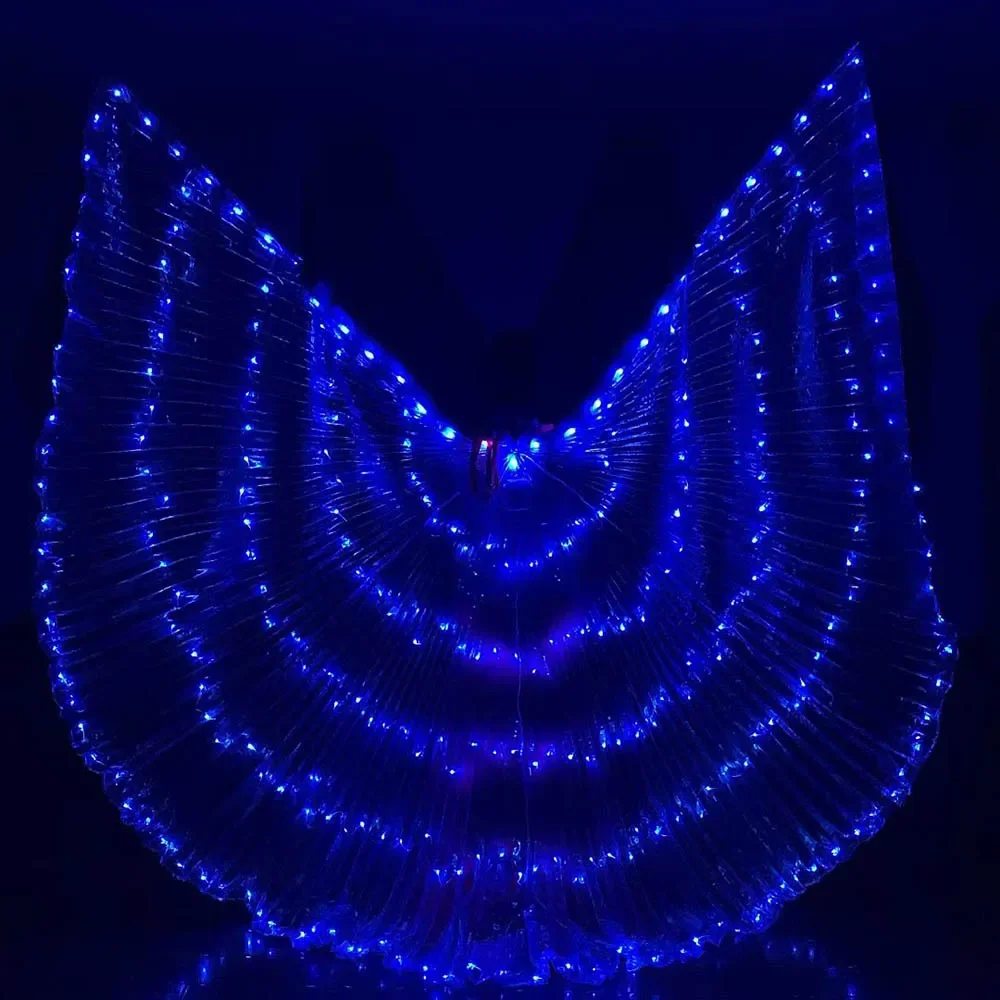 LED Isis Wings 蛍光蝶 大人用、ベリーダンス、パフォーマンス小道具、LED ライト カーニバル衣装、ショー アクセサリー