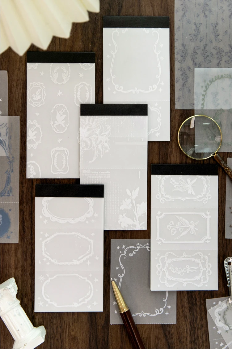 Journal GO 30 Stück Vintage Transparentpapier Halbtransparentes Materialpapier für Collage Junk Scrapbooking Dekoratives Hintergrundpapier – Detail 13