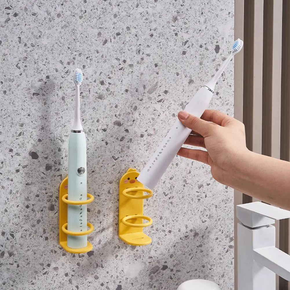 Duck Design Electric Toothbrush Stand Cute Duck-shaped Toothbrush Rack Dusk Design Wall-mounted Electric Toothbrush for Electric