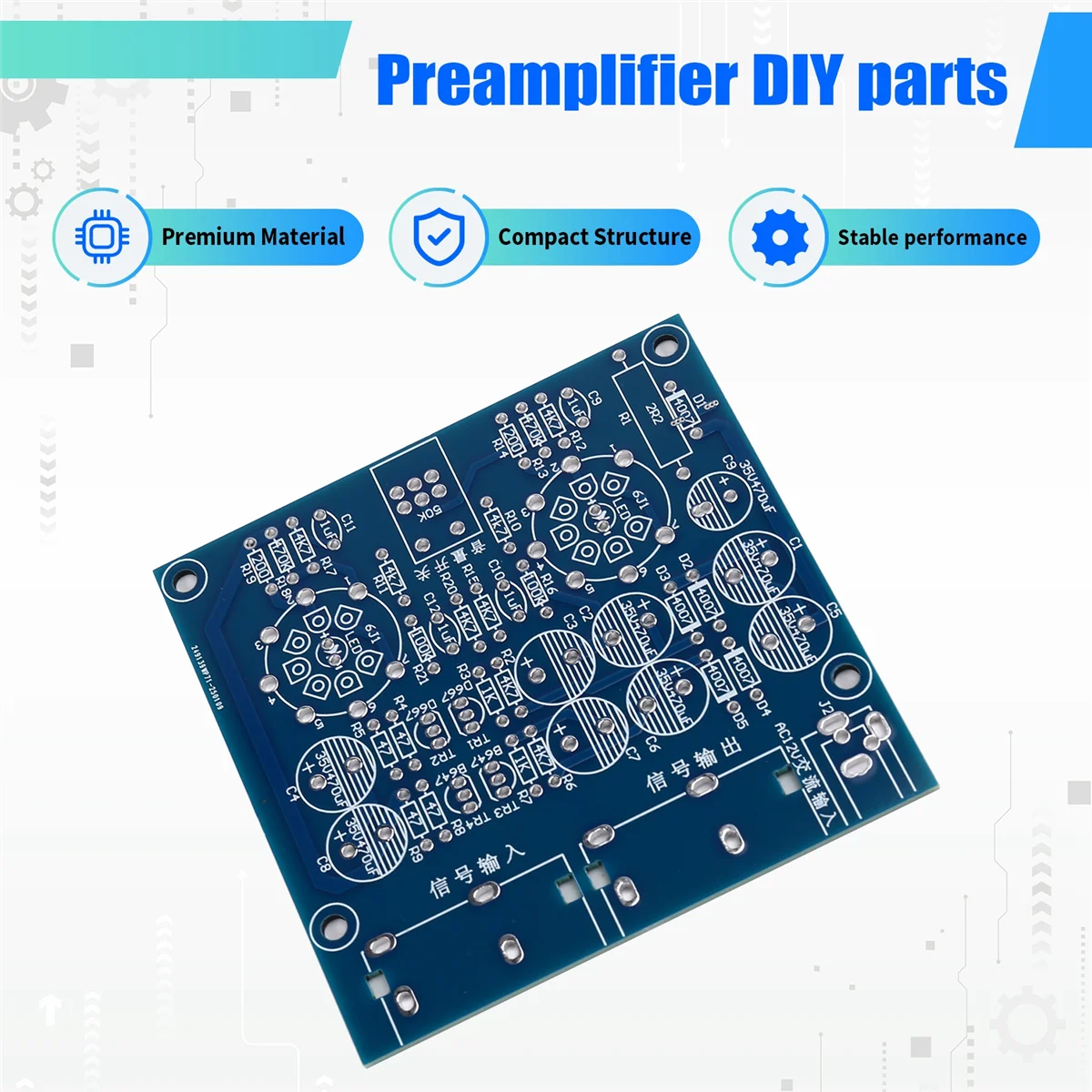 6J1 Hifi Stereo Tubo Elettronico Preamplificatore Bordo Finito Preamplificatore Modulo Amplificatore Kit FAI DA TE Bile Amp Effetto Strumento Parti