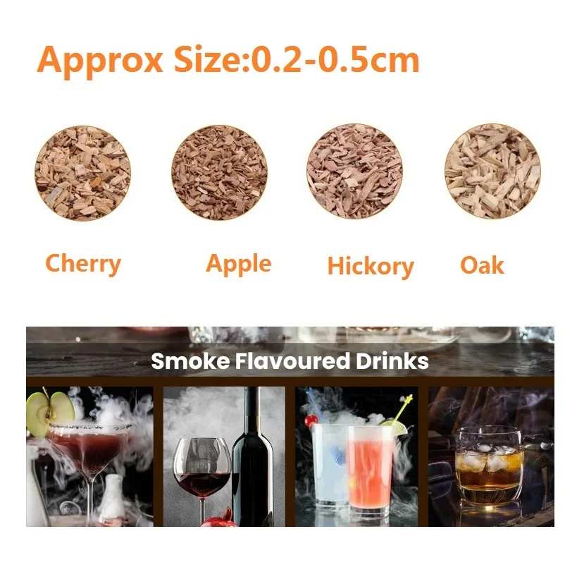 450g Apple Wood Chips for Grilling and Smoking Sawdust Wood Chunks for Smoking Meat BBQ Grilling Hickory Oak Cherry Fruit Wood