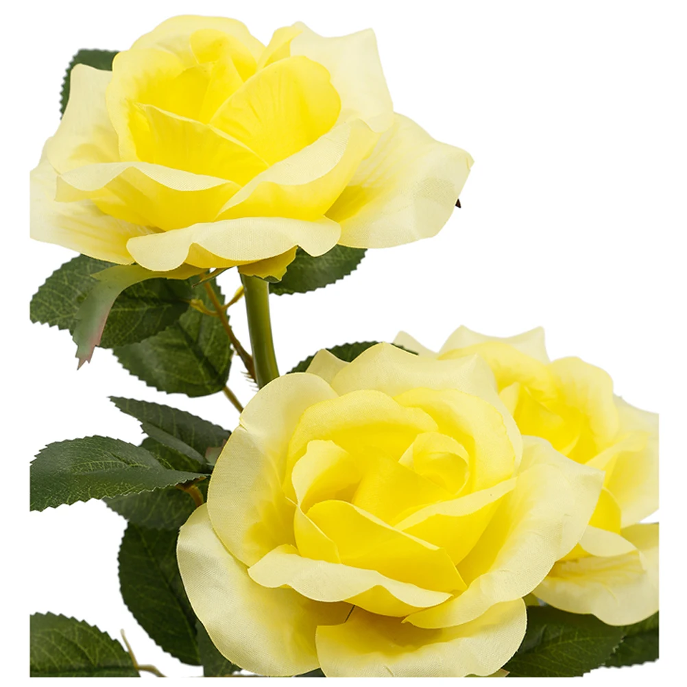 Solar Flowers Plants Artificial Roses Powered Lights Night Led Sports