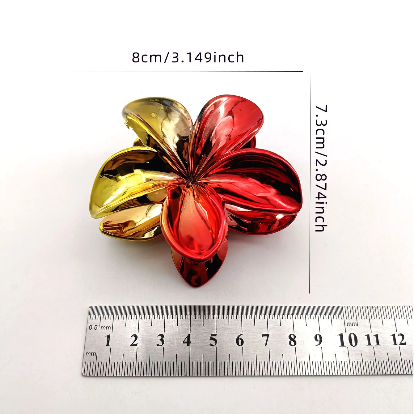 مشبك شعر أكريليك متدرج على شكل زهرة للنساء، مخالب شعر حلوة، إكسسوارات شعر للفتيات، غطاء رأس بمشبك سمك القرش