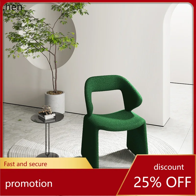 

HXL Restaurant Simple Irregular-Shaped Dining Chair Makeup Negotiation Single Chair