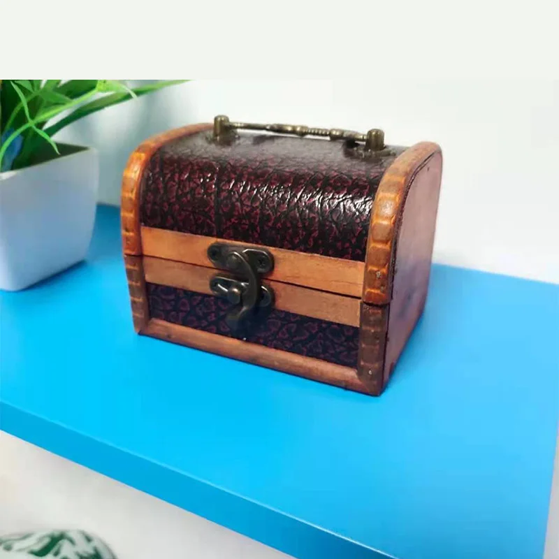 Boucle corne crochet serrure emballage cadeau boîte en bois boîte boucle rétro boucle Antique accessoires boucle fixe boucle boucle boucle