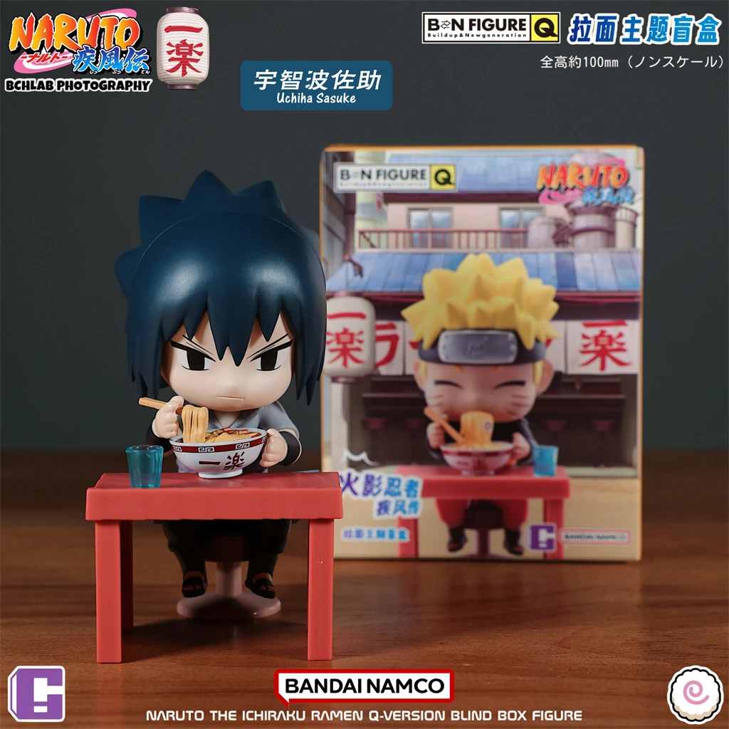Disponibile Bandai Naruto Ramen Series Blind Box - Naruto Sasuke Itachi Chibi Figure Mini modello da collezione Set regalo anime Kawaii