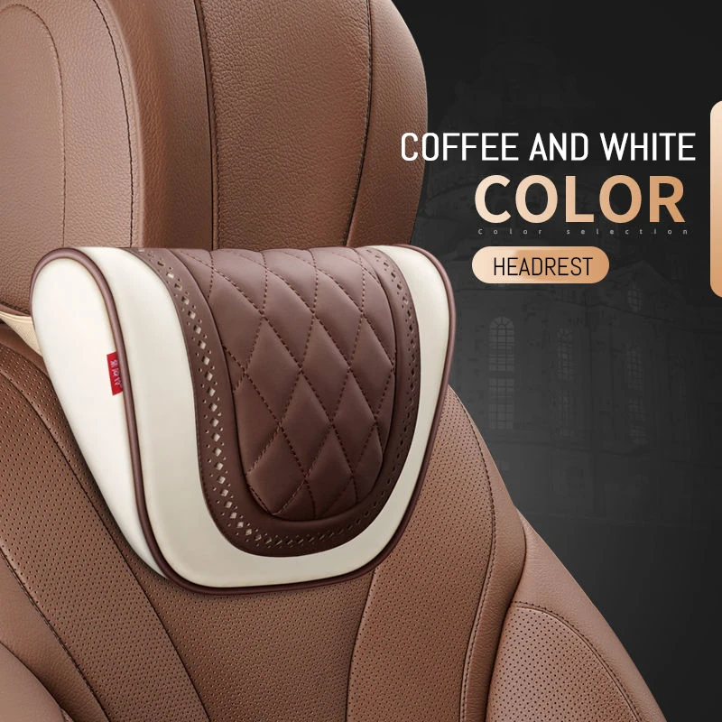 Leather Car Headrest Neck Support Seat  For Mercedes Maybach Design S Class Universal Car Pillow Neck Rest Cushion Lumbar pillow