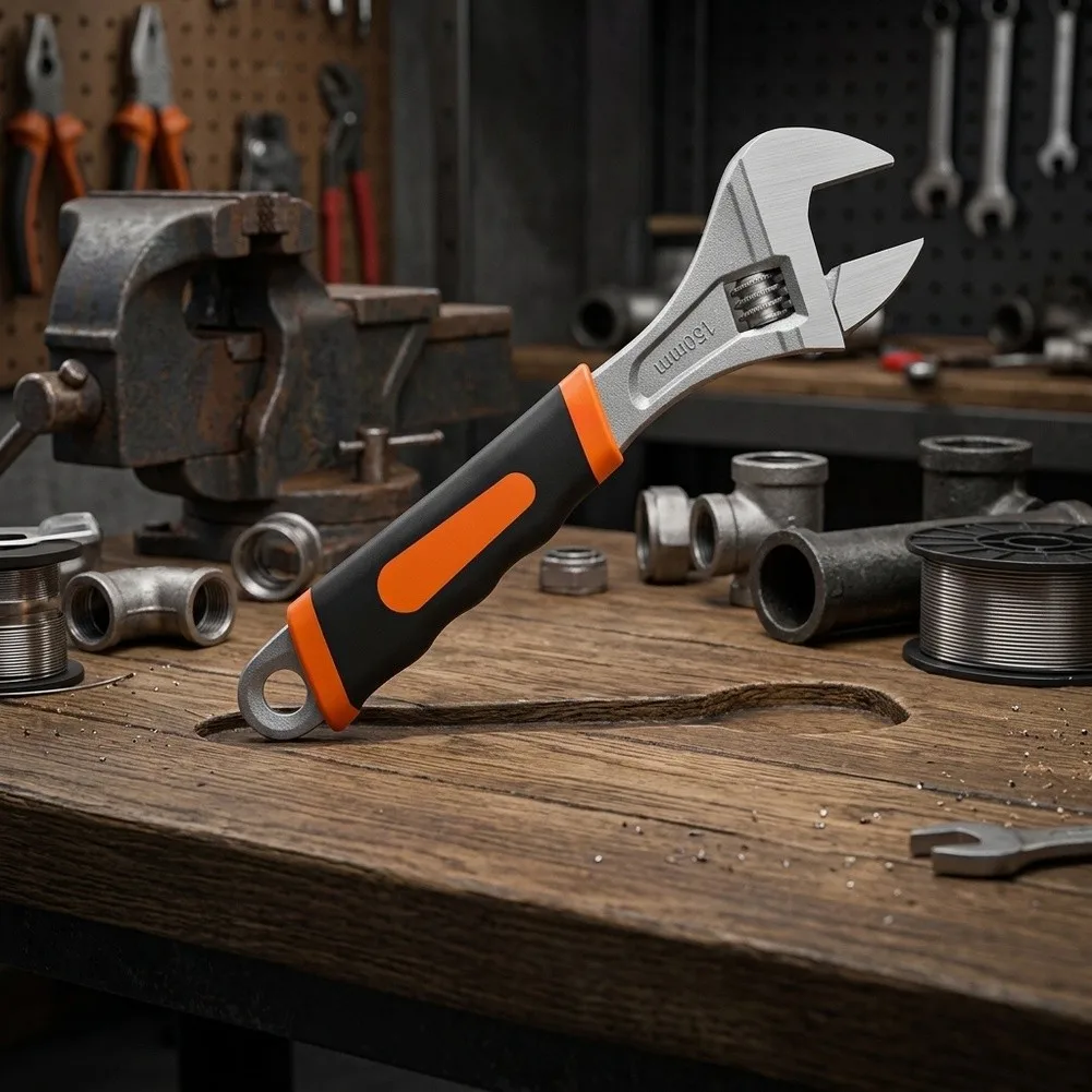 Precision Adjustable Wrench with Non Slip Handle and Smooth Adjustment Mechanism for Reliable Performance in Tough Conditions