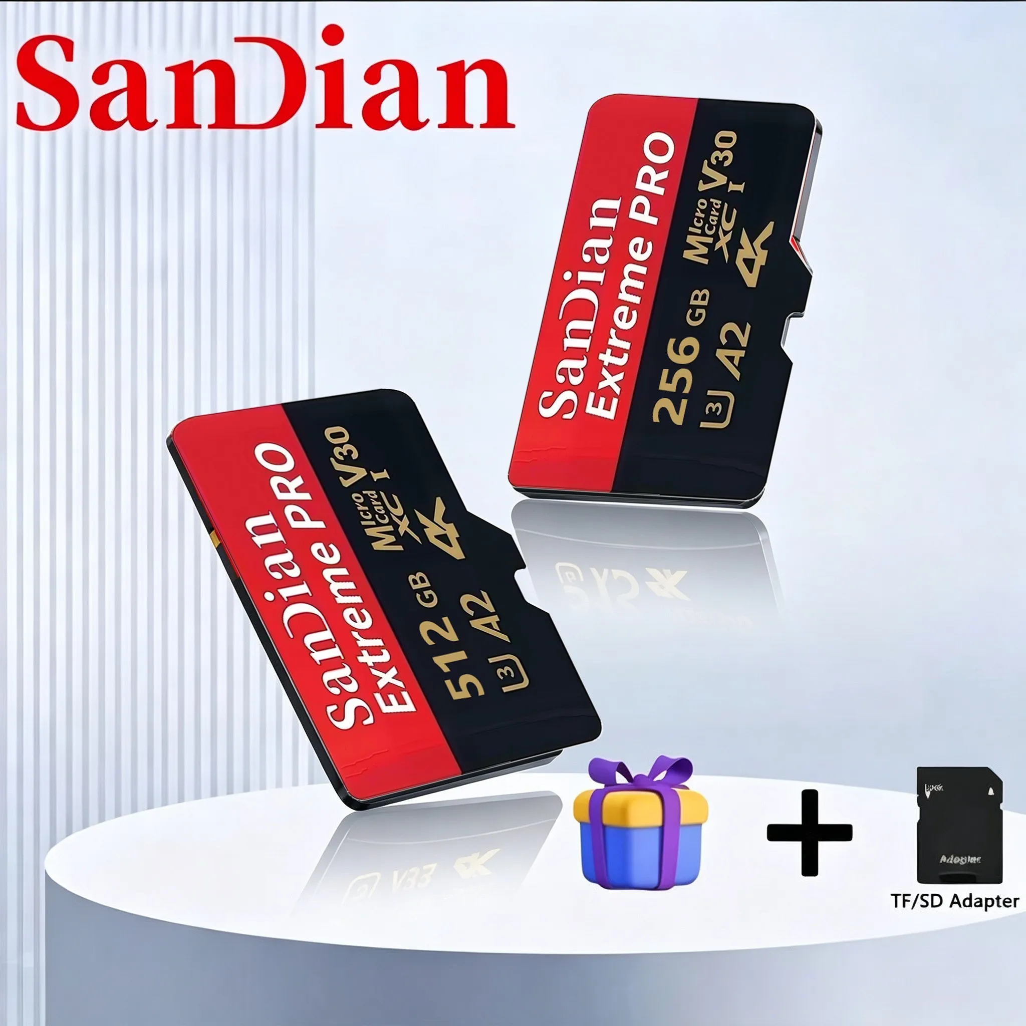Fast Memory Card 512GB Micro TF SD Card 256GB SD Cards 64GB TF Cards X-Ray Proof Full HD for Desktop/Drone/Smart TV