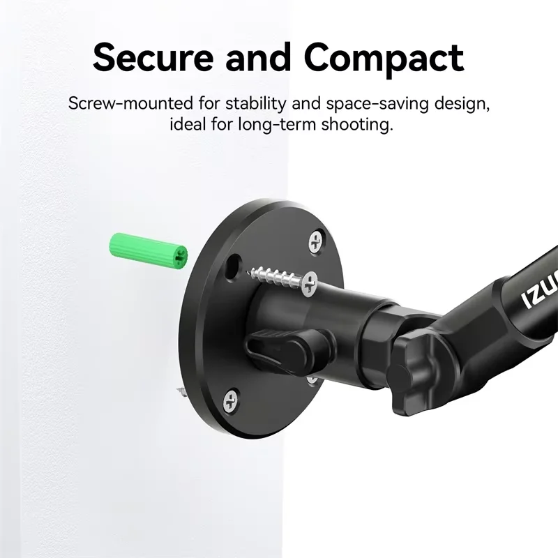 Оригинальный настенный складной телескопический кронштейн Ulanzi ZJ04 360° °   Карданный подвес Гибкое хранилище Многоугольная съемка Верхний вид стола
