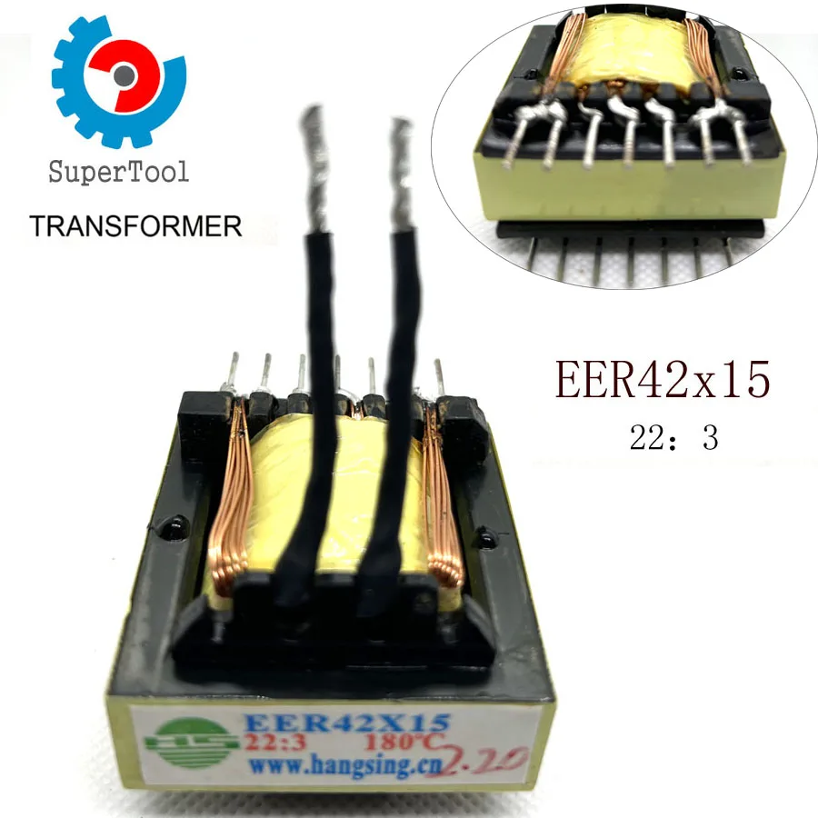 Pulse Transformer EER42x15 EER43x15 22:3 1PC  Temperature 180℃ For Inverter Arc TIG Welding Machines Middle Board 14 Feet