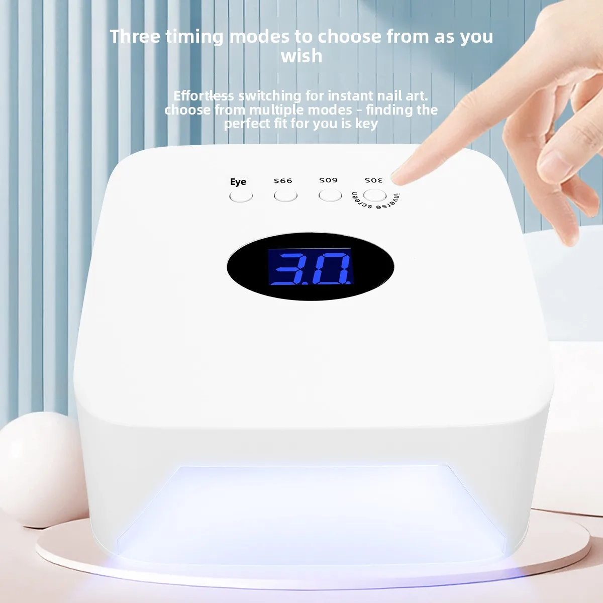 S50 Lampada per unghie ricaricabile portatile Luce per fototerapia Alimentatore per stoccaggio wireless Asciugacapelli lamparas de uñas