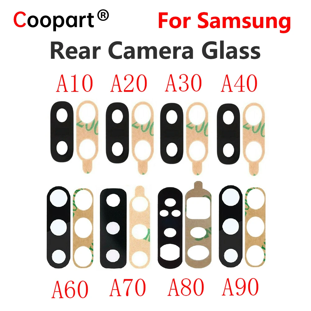 New Back Camera Lens Glass For Samsung Galaxy A10 A105F A20 A205F A30 A305F A40 A50 A505F A60 A70 A80 A90 Rear Camera Glass