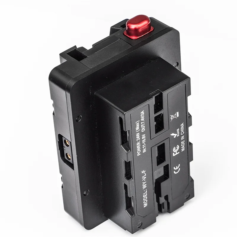 B02B-V Mount V-Lock Battery to NP-F F550 F570 F750 F970 Dummy Battery Converter Plate D-Tap for LED Light Monitor V-Mount