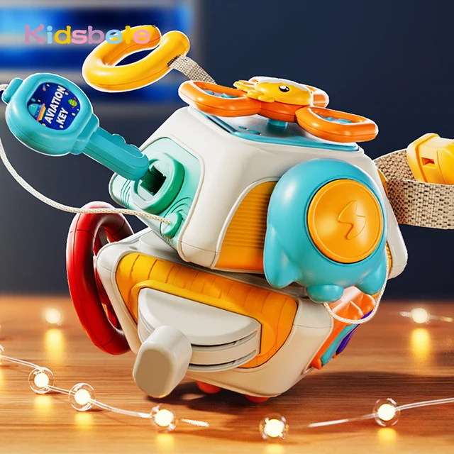 Ruchliwe czynności zabawki dla malucha sensorycznej kostki zabawka dla dziecka 0-3-letnie zajęcia związane z podróżą samolotem samolotem Wczesna edukacja Fidget Gift