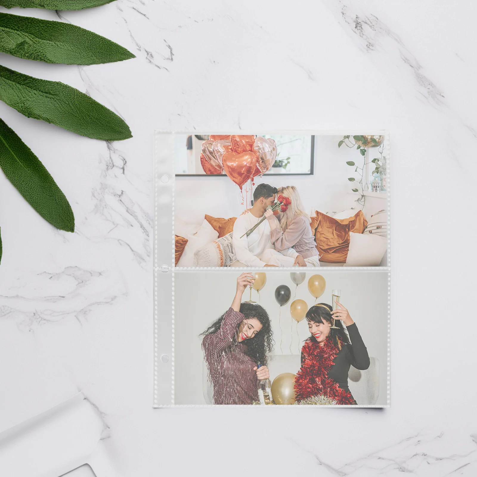 

12Pcs Photo Album Refill Pages A5 Clear Looseleaf Postcard Pockets Transparent Photo Storage Sleeves Binder Card Sleeves