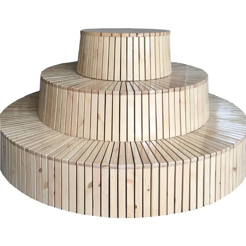 Street Round Park Wooden Round Tree Bench Park Bench for Tree