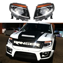 CAR LED HEADLAMPS ASSEMBLY FIT FOR RANGER T6 2012 2013 2014 AUTO PICKUP MODIFIED HEADLIGHTS TURN SIGNAL HEAD LIGHT ACCESSORIES