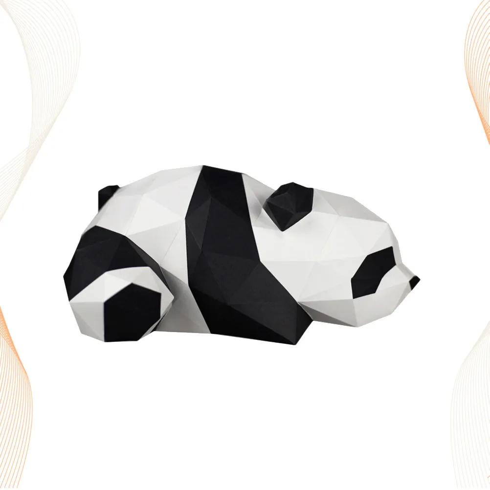 1Pcs 3D Stereoscopic Paper Panda DIY Handcrafted Decoration Ornament for Festival Performance Party Photography