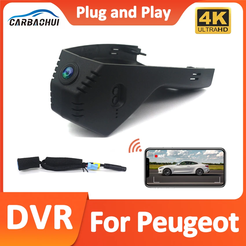 

Plug and play Dash Cam For Peugeot 508 2nd Gen 2022 2021 2020 2019,Car DVR for Peugeot 508SW PSE 508 SW Sport UHD 2160P Dashcam