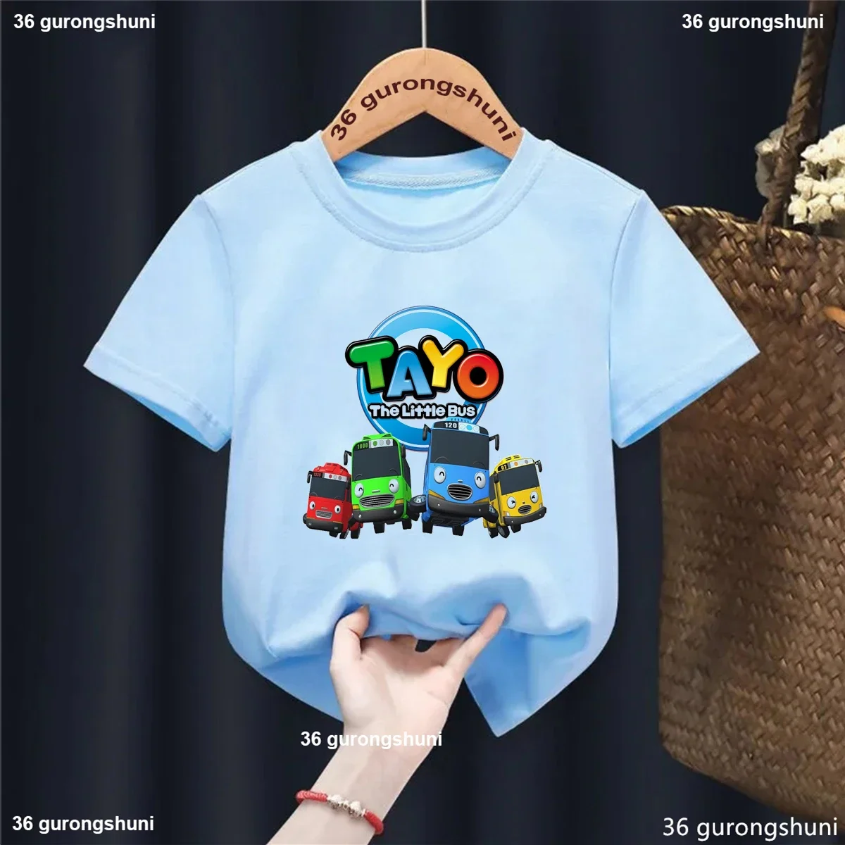

T-Shirt For Boys Tayo And Little Friends Car Cartoon Print Boys T-Shirt Summer Kids Clothes Shirt Fashion Toddler Shirt