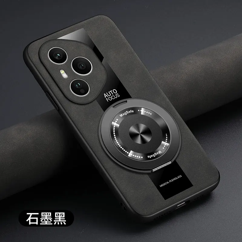 Case For Honor 400 Pro 400 Lite Sheep Buff Porsche 360° Rotation Stand Leather Skin-friendly Anti-fall Cover For Honor400 Pro