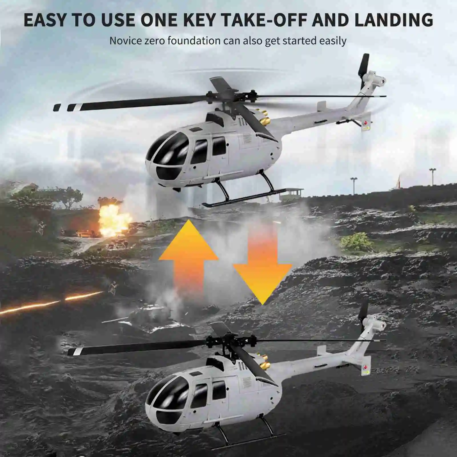 RC Helicopter RC Drone Single Propeller Without Ailerons 6 Axis Gyro Stabilization RC Airplane Altitude Hold