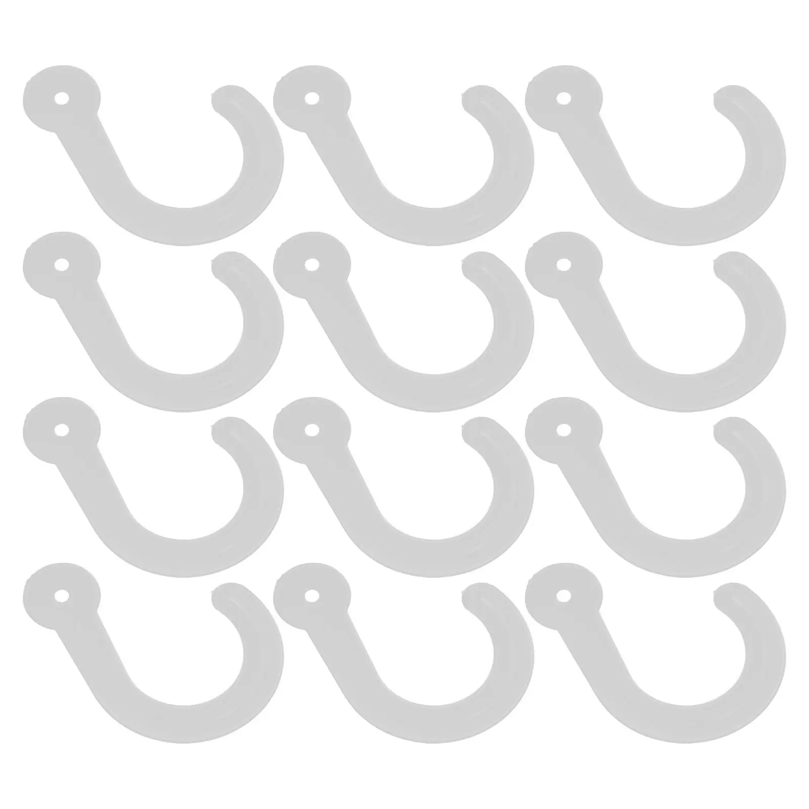 100Pcs Plastic Hooks Versatile Strong Load Bearing Hooks for Hanging Bags Coats Towels Kitchen Bathroom Closet Fabric Samples