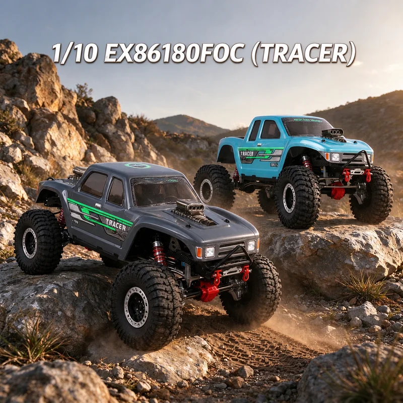 RGT EX86180FOC TRACER 1/10 4WD Brushless Crawler Door Bridge Climbing Vehicle Electric Remote Control Off-Road Vehicle RC Car