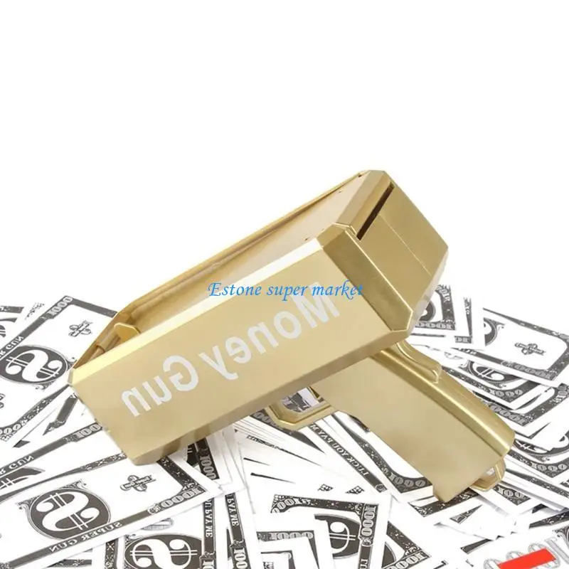 090B Festival Money Guns Toy Props Guns com 100 Folhas Confetti Guns Gadget